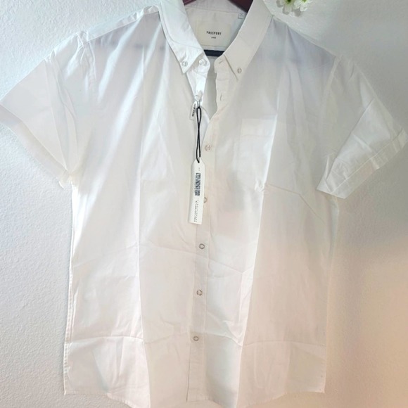 Passport Other - PASSPORT FINAL DESTINATION BUTTON DOWN SHORT SLEEVE REGULAR FIT MEN'S SZ LARGE